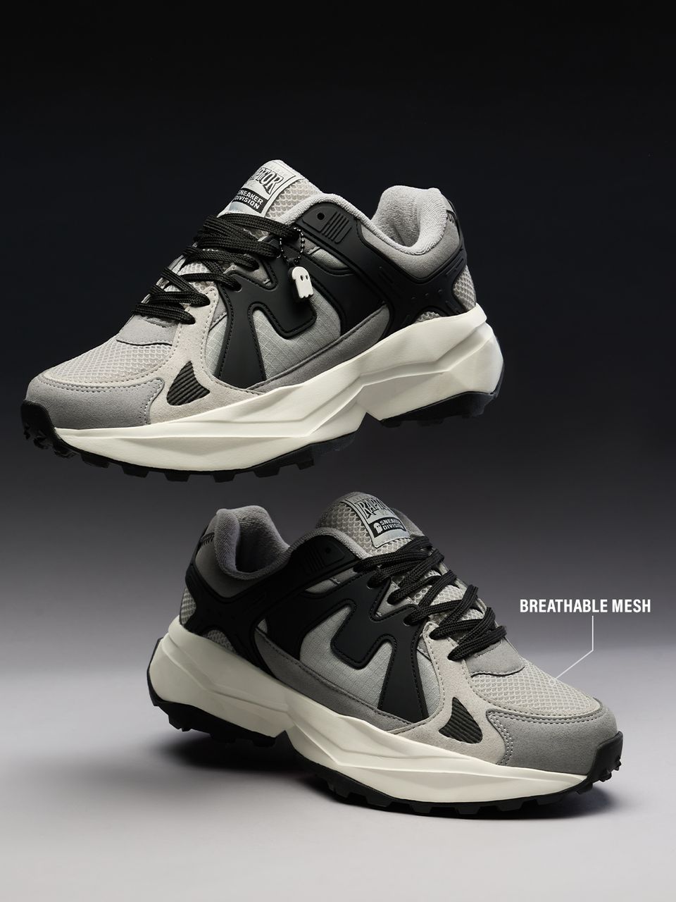 Unisex Chunky Streetwear Sneakers – Breathable Mesh Casual Shoes with Cushioned Sole