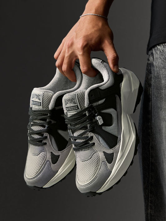 Unisex Chunky Streetwear Sneakers – Breathable Mesh Casual Shoes with Cushioned Sole