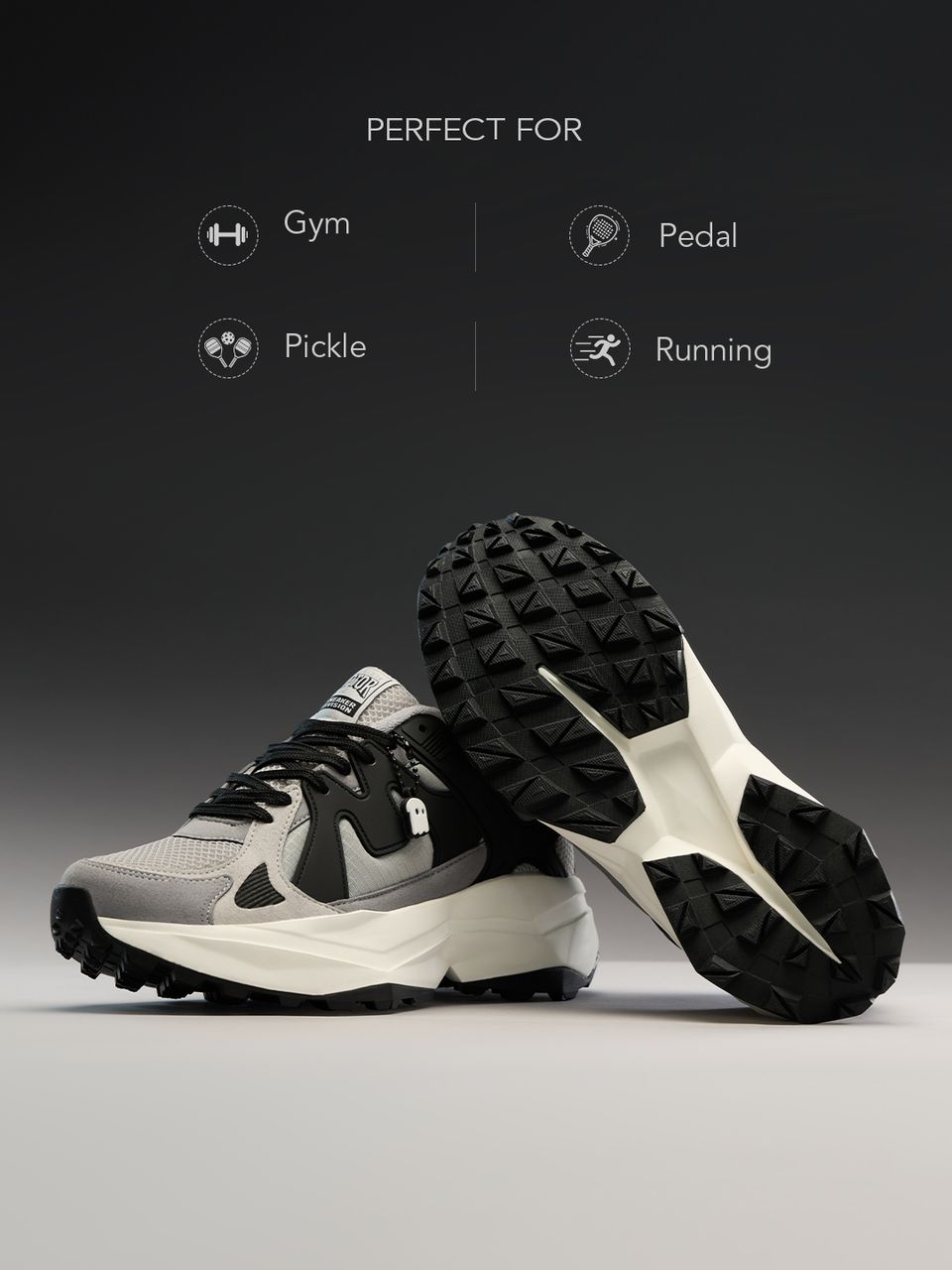 Unisex Chunky Streetwear Sneakers – Breathable Mesh Casual Shoes with Cushioned Sole